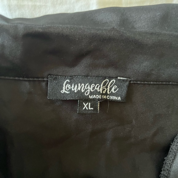 NWOT Loungeable Black XL PJ Set - Picture 3 of 4